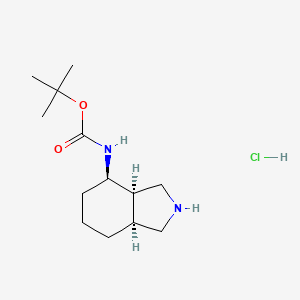 molecular formula C13H25ClN2O2 B3114331 tert-butyl rac-(3aR,4R,7aS)-octahydro-1H-isoindol-4-ylcarbamate hydrochloride CAS No. 2008714-57-4