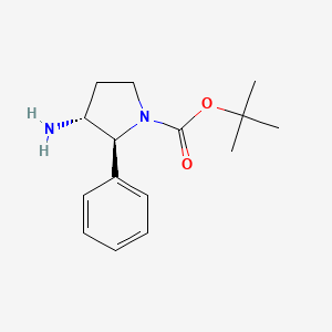 molecular formula C15H22N2O2 B3114333 tert-Butyl (2S,3R)-3-amino-2-phenylpyrrolidine-1-carboxylate CAS No. 2008714-62-1