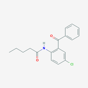 molecular formula C18H18ClNO2 B311436 N-(2-benzoyl-4-chlorophenyl)pentanamide 
