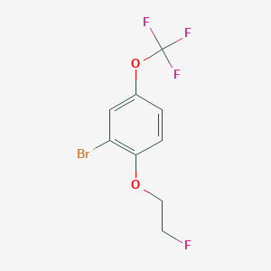molecular formula C9H7BrF4O2 B3114371 2-(2-Fluoroethoxy)-5-(trifluoromethoxy)bromobenzene CAS No. 200956-29-2