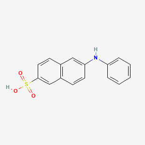 molecular formula C16H13NO3S B3114384 2-Anilinonaphthalene-6-sulfonic acid CAS No. 20096-53-1