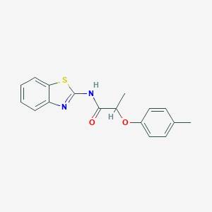 molecular formula C17H16N2O2S B311439 N-(1,3-benzothiazol-2-yl)-2-(4-methylphenoxy)propanamide 