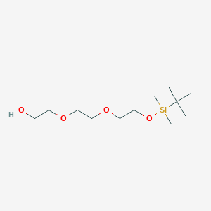molecular formula C12H28O4Si B3114398 2,2,3,3-Tetramethyl-4,7,10-trioxa-3-siladodecan-12-OL CAS No. 201037-95-8