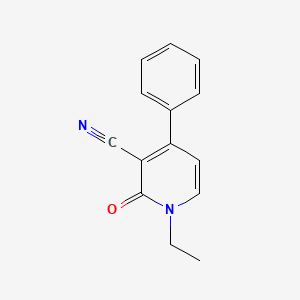 molecular formula C14H12N2O B3114407 1-乙基-2-氧代-4-苯基-1,2-二氢吡啶-3-碳腈 CAS No. 201217-35-8