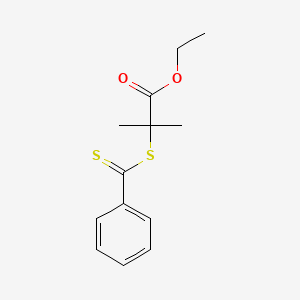 Propanoic acid, 2-methyl-2-[(phenylthioxomethyl)thio]-, ethyl ester
