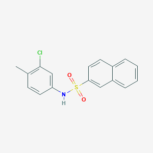 molecular formula C17H14ClNO2S B311446 N-(3-chloro-4-methylphenyl)naphthalene-2-sulfonamide 