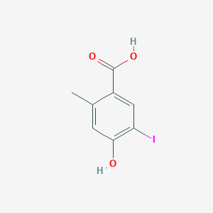 molecular formula C8H7IO3 B3114467 4-Hydroxy-5-iodo-2-methyl-benzoic acid CAS No. 201810-63-1