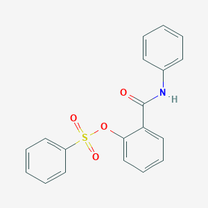 molecular formula C19H15NO4S B311447 2-(Anilinocarbonyl)phenyl benzenesulfonate 
