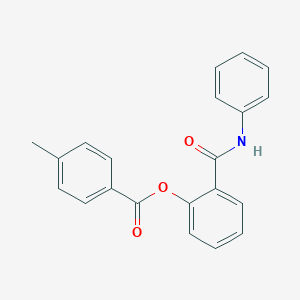 molecular formula C21H17NO3 B311448 2-(Anilinocarbonyl)phenyl 4-methylbenzoate 