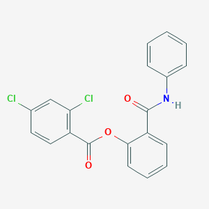 molecular formula C20H13Cl2NO3 B311449 2-(Anilinocarbonyl)phenyl 2,4-dichlorobenzoate 