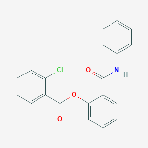 molecular formula C20H14ClNO3 B311450 2-(Anilinocarbonyl)phenyl 2-chlorobenzoate 