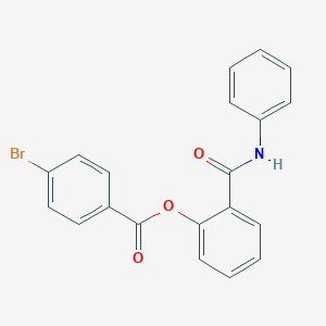 molecular formula C20H14BrNO3 B311451 2-(Anilinocarbonyl)phenyl 4-bromobenzoate 