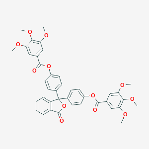 molecular formula C40H34O12 B311452 4-(3-Oxo-1-{4-[(3,4,5-trimethoxybenzoyl)oxy]phenyl}-1,3-dihydro-2-benzofuran-1-yl)phenyl 3,4,5-trimethoxybenzoate 
