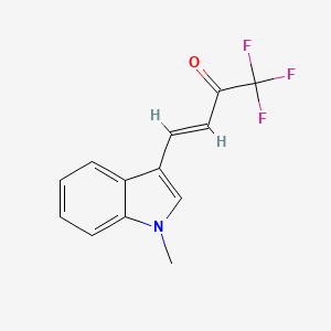 molecular formula C13H10F3NO B3114528 (E)-1,1,1-trifluoro-4-(1-methylindol-3-yl)but-3-en-2-one CAS No. 202074-30-4