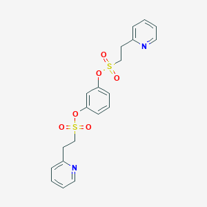 molecular formula C20H20N2O6S2 B311453 3-{[(2-Pyridin-2-ylethyl)sulfonyl]oxy}phenyl 2-pyridin-2-ylethanesulfonate 
