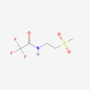 molecular formula C5H8F3NO3S B3114554 2,2,2-trifluoro-N-(2-methylsulfonylethyl)acetamide CAS No. 202197-68-0
