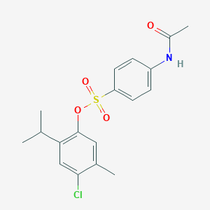 4-Chloro-2-isopropyl-5-methylphenyl 4-(acetylamino)benzenesulfonate