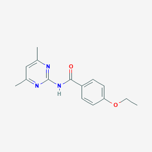 molecular formula C15H17N3O2 B311459 N-(4,6-dimethyl-2-pyrimidinyl)-4-ethoxybenzamide 