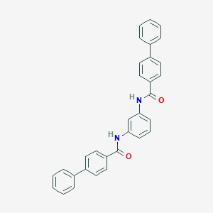 molecular formula C32H24N2O2 B311463 N-{3-[([1,1'-biphenyl]-4-ylcarbonyl)amino]phenyl}[1,1'-biphenyl]-4-carboxamide 