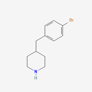 molecular formula C12H16BrN B3114635 4-(4-溴苄基)哌啶 CAS No. 203187-18-2