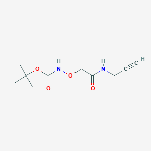 molecular formula C10H16N2O4 B3114677 氨基甲酸，[2-氧代-2-(2-炔丙氨基)乙氧基]，1,1-二甲基乙酯 CAS No. 203435-40-9