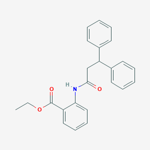 molecular formula C24H23NO3 B311468 Ethyl 2-[(3,3-diphenylpropanoyl)amino]benzoate 