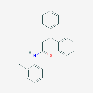 molecular formula C22H21NO B311471 N-(2-methylphenyl)-3,3-diphenylpropanamide 