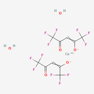 molecular formula C10H6CaF12O6 B3114715 Calcium;1,1,1,5,5,5-hexafluoro-4-oxopent-2-en-2-olate;dihydrate CAS No. 203863-17-6