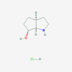 molecular formula C7H14ClNO B3114729 (3aS,6R,6aR)-octahydrocyclopenta[b]pyrrol-6-ol hydrochloride CAS No. 2044705-91-9