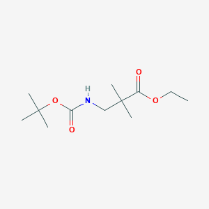 molecular formula C12H23NO4 B3114741 3-((叔丁氧羰基)氨基)-2,2-二甲基丙酸乙酯 CAS No. 204514-14-7