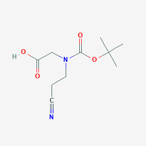 molecular formula C10H16N2O4 B3114750 2-((tert-Butoxycarbonyl)(2-cyanoethyl)amino)acetic acid CAS No. 204526-12-5