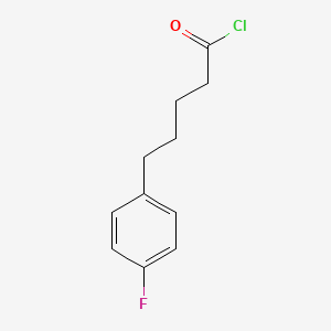 molecular formula C11H12ClFO B3114761 5-(4-Fluorophenyl)pentanoyl chloride CAS No. 204589-92-4