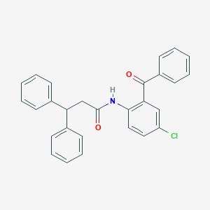 molecular formula C28H22ClNO2 B311478 N-(2-benzoyl-4-chlorophenyl)-3,3-diphenylpropanamide 