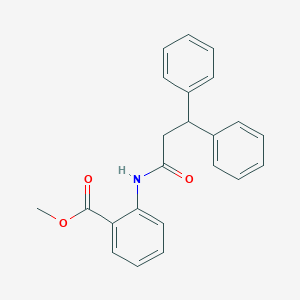 molecular formula C23H21NO3 B311480 Methyl 2-[(3,3-diphenylpropanoyl)amino]benzoate 