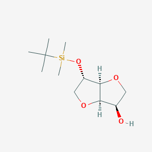 molecular formula C12H24O4Si B3114804 (3R,3aR,6S,6aS)-6-[tert-butyl(dimethyl)silyl]oxy-2,3,3a,5,6,6a-hexahydrofuro[3,2-b]furan-3-ol CAS No. 204909-70-6