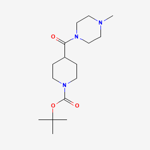 molecular formula C16H29N3O3 B3114818 Tert-butyl 4-[(4-methylpiperazin-1-yl)carbonyl]piperidine-1-carboxylate CAS No. 205059-41-2