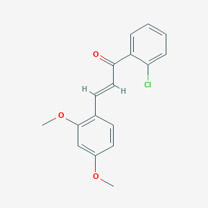 molecular formula C17H15ClO3 B3114820 (2E)-1-(2-Chlorophenyl)-3-(2,4-dimethoxyphenyl)prop-2-en-1-one CAS No. 205176-71-2