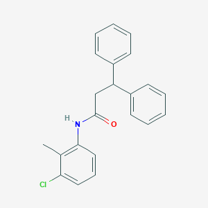 molecular formula C22H20ClNO B311485 N-(3-chloro-2-methylphenyl)-3,3-diphenylpropanamide 