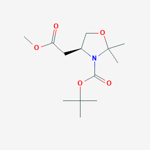 molecular formula C13H23NO5 B3114871 甲基(S)-3-Boc-2,2-二甲基恶唑烷-4-乙酸酯 CAS No. 205491-14-1