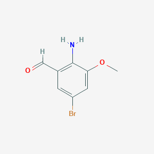 molecular formula C8H8BrNO2 B3114900 2-Amino-5-bromo-3-methoxybenzaldehyde CAS No. 205533-21-7