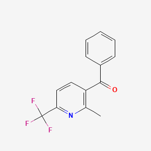 molecular formula C14H10F3NO B3114917 (2-Methyl-6-trifluoromethyl-pyridin-3-yl)-phenyl-methanone CAS No. 205582-84-9