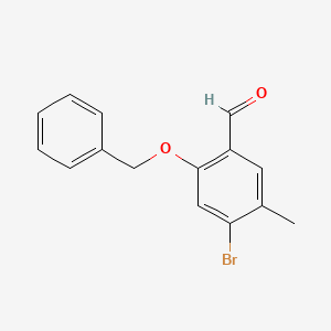 molecular formula C15H13BrO2 B3114935 2-(Benzyloxy)-4-bromo-5-methylbenzaldehyde CAS No. 2056110-59-7