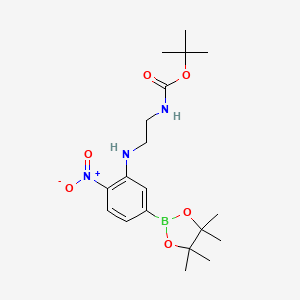tert-Butyl (2-((2-nitro-5-(4,4,5,5-tetramethyl-1,3,2-dioxaborolan-2-yl)phenyl)amino)ethyl)carbamate