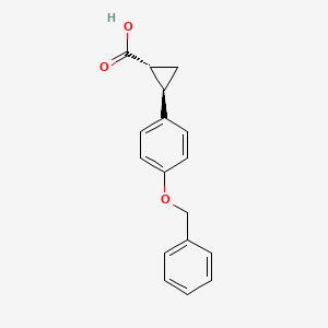 molecular formula C17H16O3 B3114962 (反式)-2-(4-(苄氧基)苯基)环丙烷羧酸 CAS No. 2059908-00-6