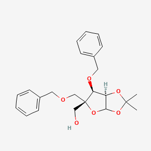 molecular formula C23H28O6 B3114998 [(5R,6S,6Ar)-2,2-dimethyl-6-phenylmethoxy-5-(phenylmethoxymethyl)-6,6a-dihydro-3aH-furo[2,3-d][1,3]dioxol-5-yl]methanol CAS No. 206055-83-6