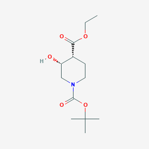 molecular formula C13H23NO5 B3115001 O1-tert-butyl O4-ethyl (+)-(3R,4R)-3-hydroxypiperidine-1,4-dicarboxylate CAS No. 206111-36-6