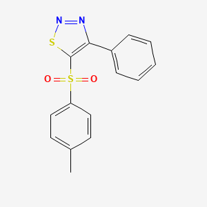 molecular formula C15H12N2O2S2 B3115007 4-Methylphenyl 4-phenyl-1,2,3-thiadiazol-5-yl sulfone CAS No. 206132-49-2