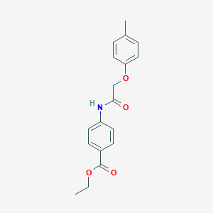 molecular formula C18H19NO4 B311501 Ethyl 4-{[(4-methylphenoxy)acetyl]amino}benzoate 