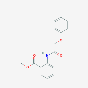 molecular formula C17H17NO4 B311502 Methyl 2-{[(4-methylphenoxy)acetyl]amino}benzoate 