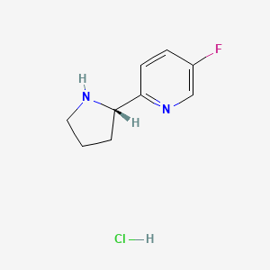 molecular formula C9H12ClFN2 B3115020 (S)-5-Fluoro-2-(pyrrolidin-2-yl)pyridine hydrochloride CAS No. 2061996-80-1